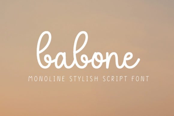 Babone: A Modern Monoline Script for Creative Design