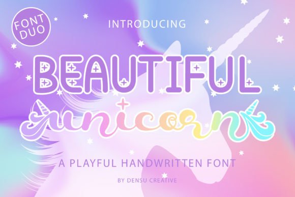 Beautiful Unicorn: A Playful Font Duo for Magical Designs