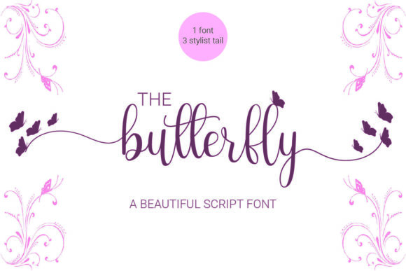 Enchant Your Designs with The Butterfly Font