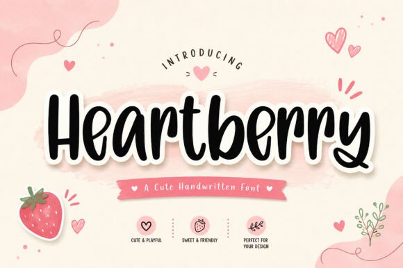 Heartberry: A Handwritten Font for Authentic Branding
