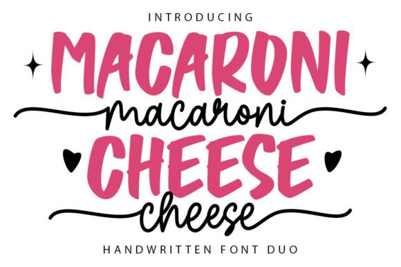 Macaroni Cheese Duo: A Stylish Font for Modern Design